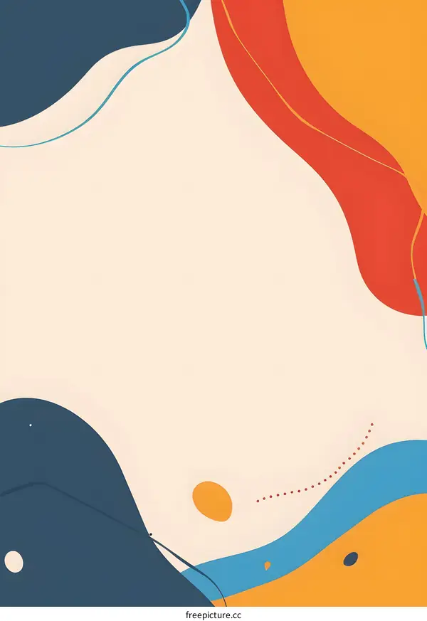 Abstract Background with Organic Shapes and Vibrant Colors