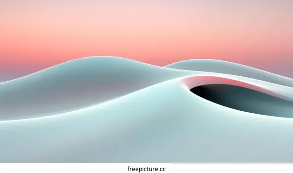 Abstract Soft Pastel Wave Landscape