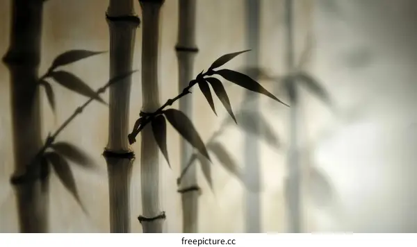 Bamboo Art Illustration of Calmness and Tranquility