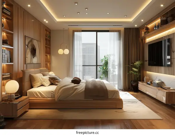 Modern Wooden Bedroom Interior Design