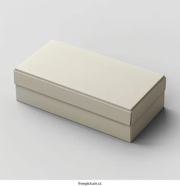 Open Cardboard Box Mockup on White Background