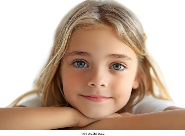 Portrait of a cute blonde girl