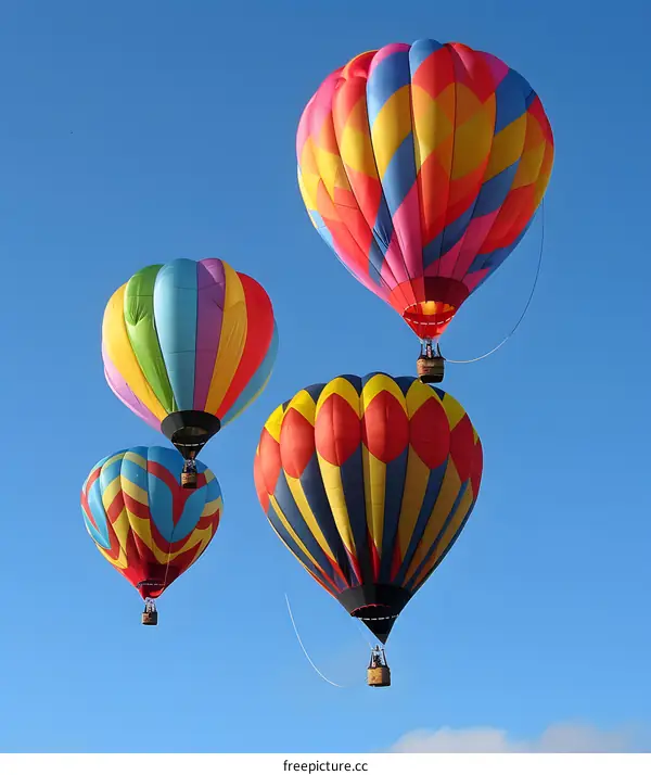 Colorful Hot Air Balloons Soaring Through the Sky