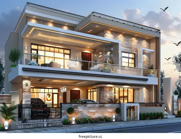 Modern Multi-Storey Residential House Design