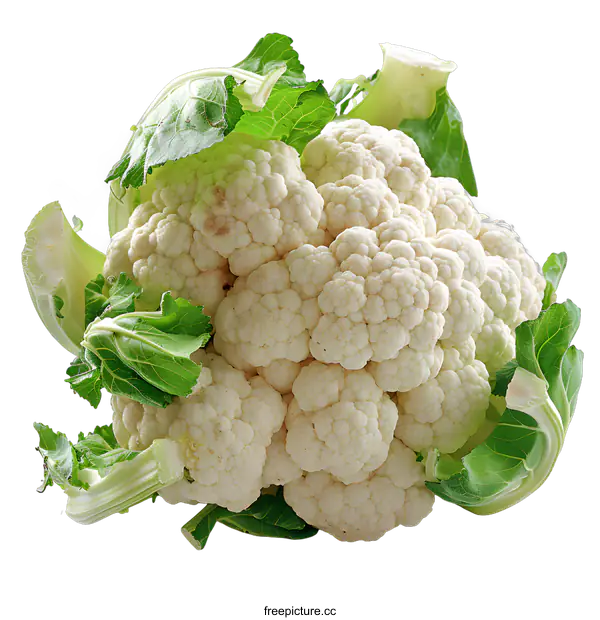 [Transparent Background PNG]Fresh cauliflower on white background