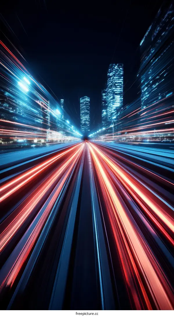 Night City Speed Lines Abstract