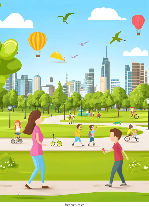 Happy Family Enjoying a Day at the Park