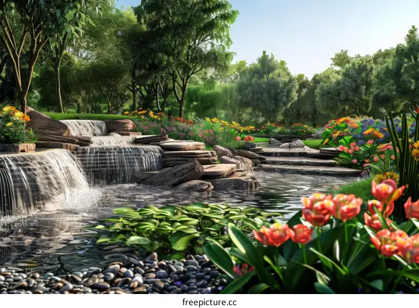 Garden Landscape Design Renderings: Chinese & Modern Styles