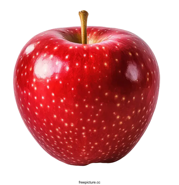 [Transparent Background PNG]Close Up of a Red Delicious Apple