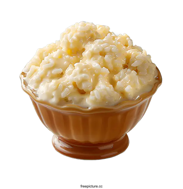 [Transparent Background PNG]Bowl of Rice Pudding
