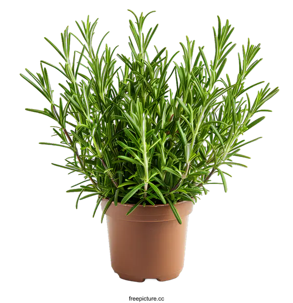 [Transparent Background PNG]Rosemary in a plastic pot