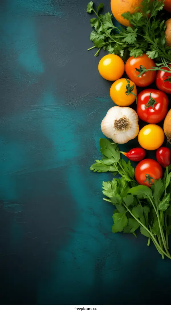 Colorful Vegetable and Spice Assortment