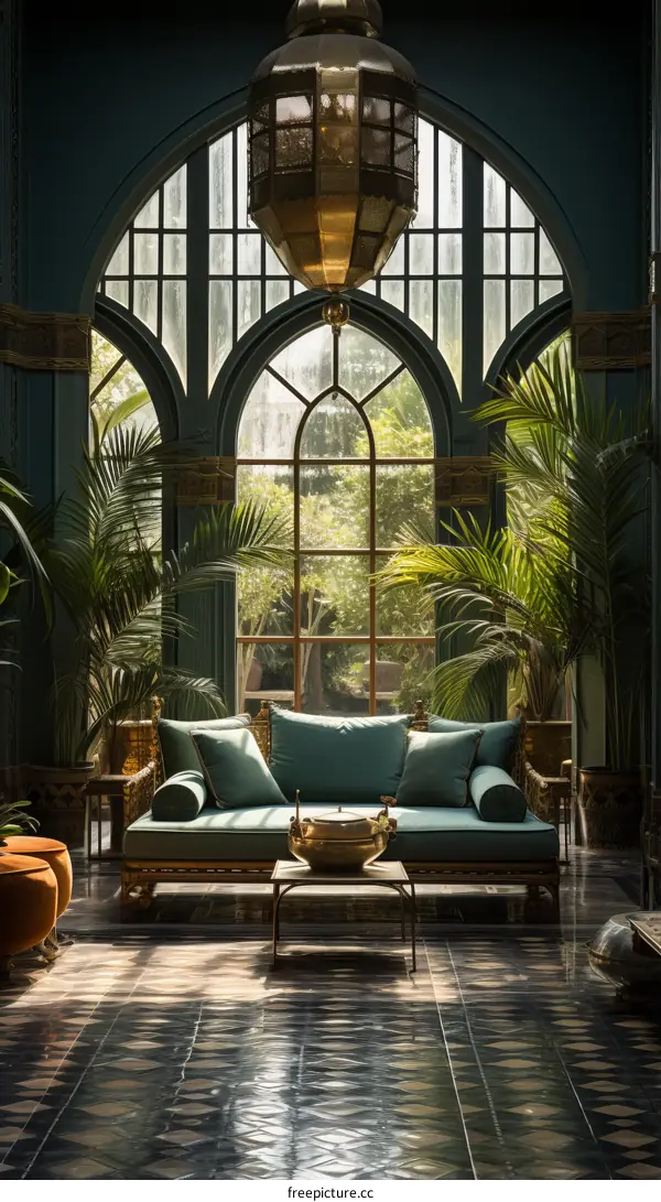 Moorish and Gothic Inspired Sunroom
