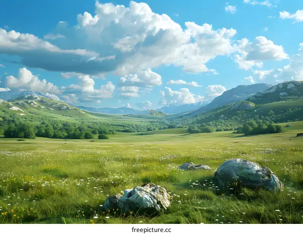 The beautiful prairie scenery