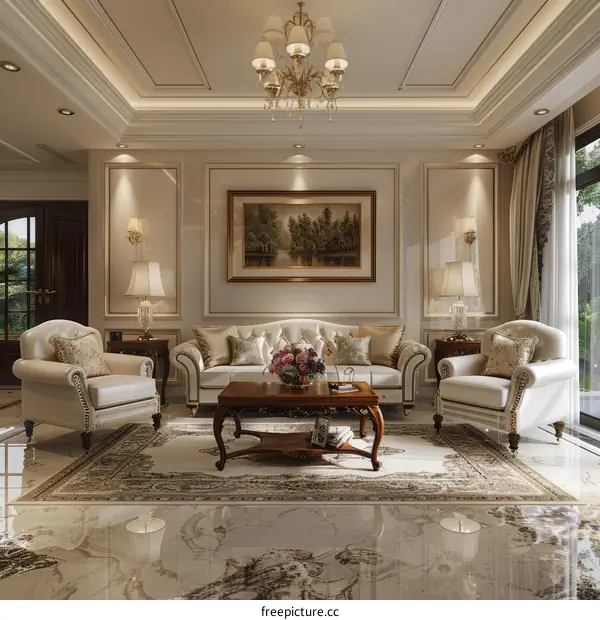 European Style Living Room Interior Design