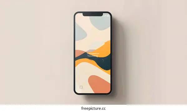 Abstract Phone Background with Colorful Shapes