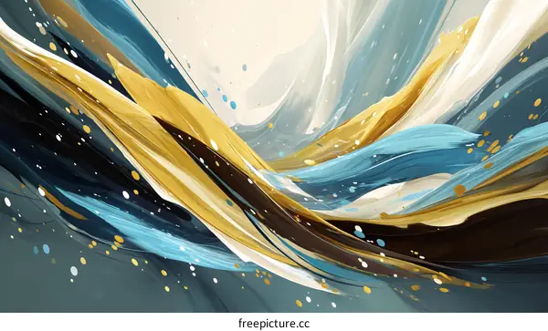 Abstract Art with Fluid Acrylic Strokes
