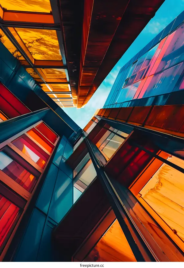 Colorful Modern Architecture Building Design Abstract