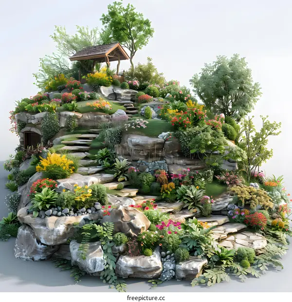 Garden landscape design renderings
