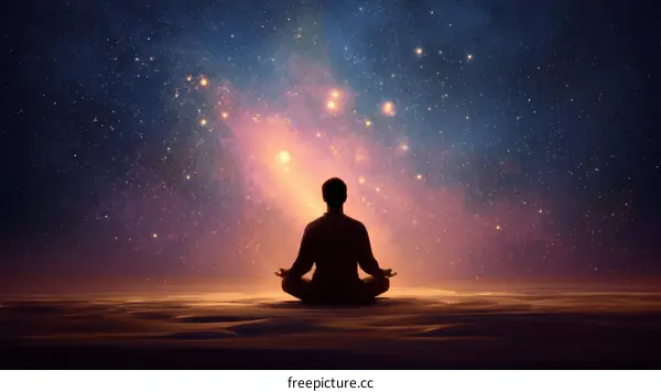 Meditation under a Starry Night Sky