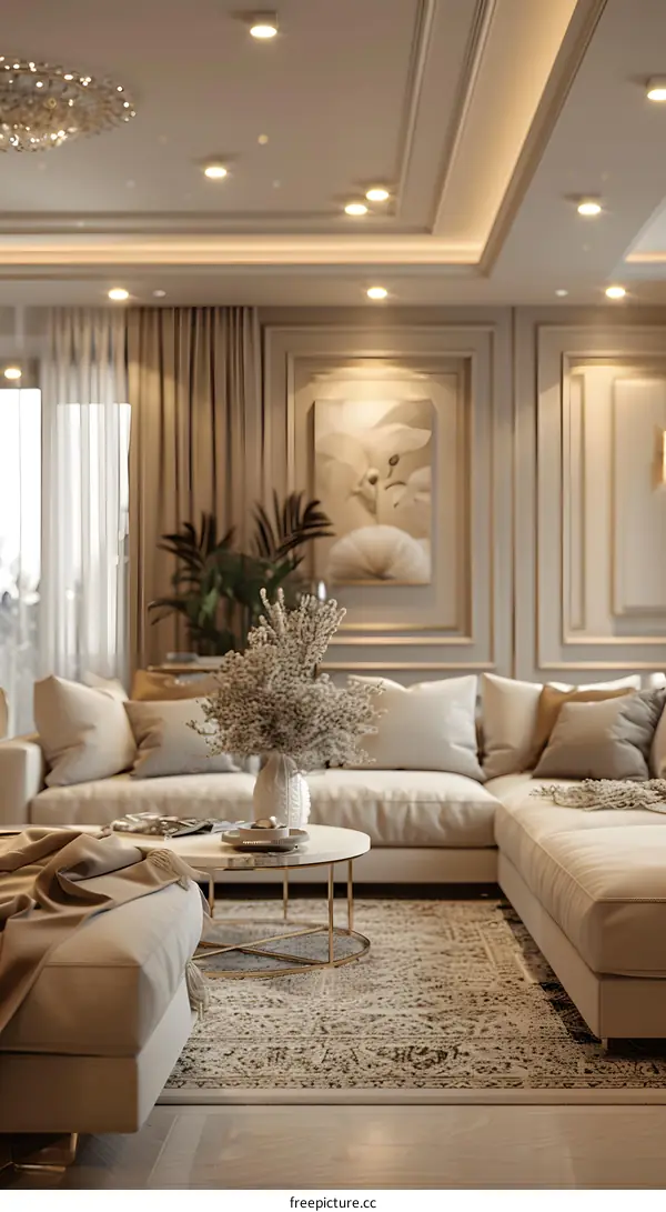 Modern minimalist living room