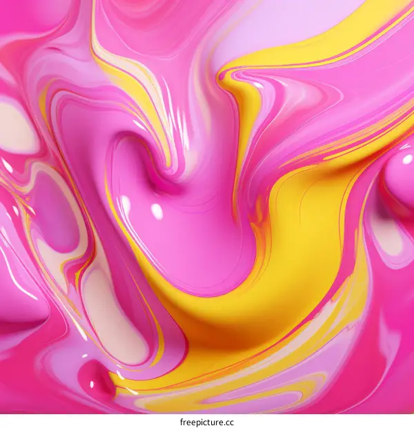 Colorful 3D Rendering of Liquid