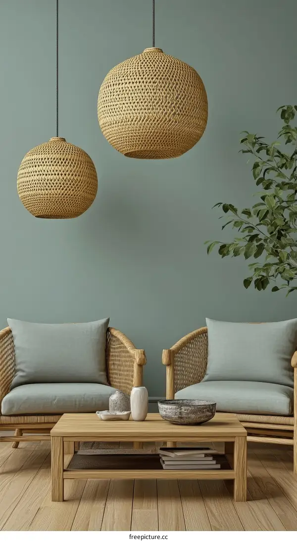 Modern Boho Living Room Interior Design