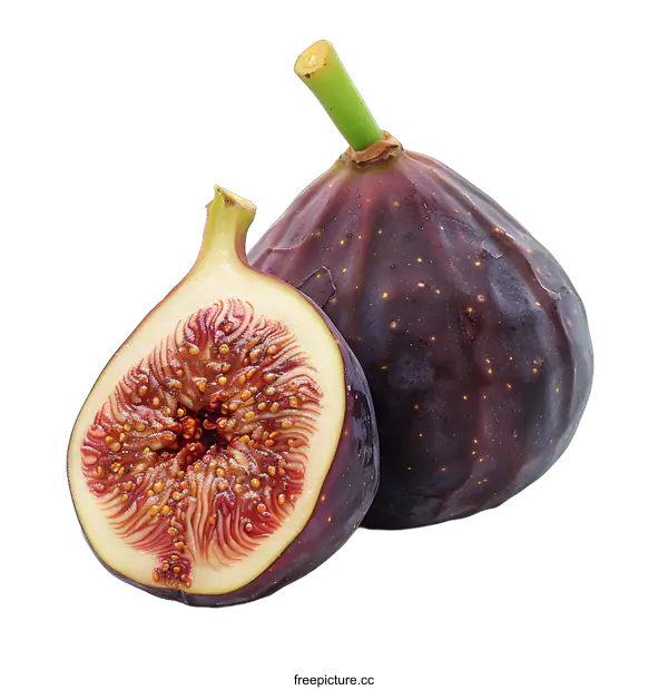 [Transparent Background PNG]Close-up photo of fresh figs
