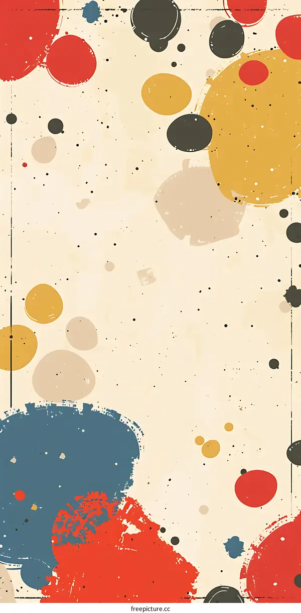 Abstract Geometric Background With Circles And Dots