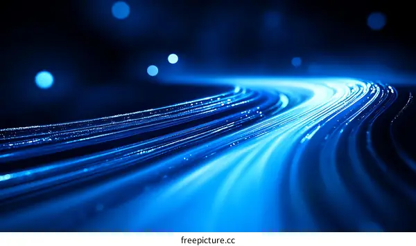 Abstract Blue Light Trails