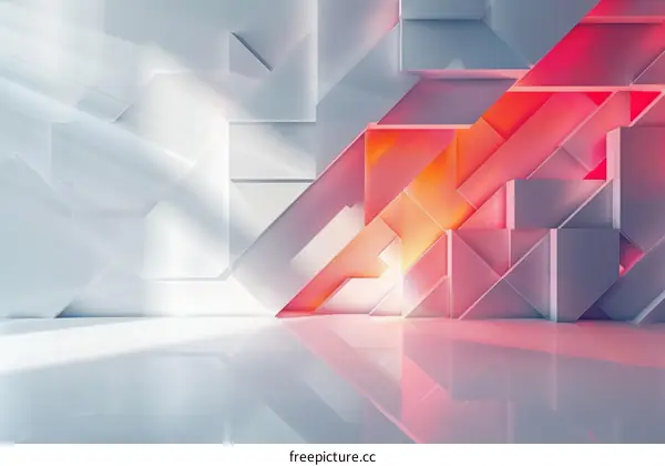 Vibrant Geometric Shapes in a 3D Space