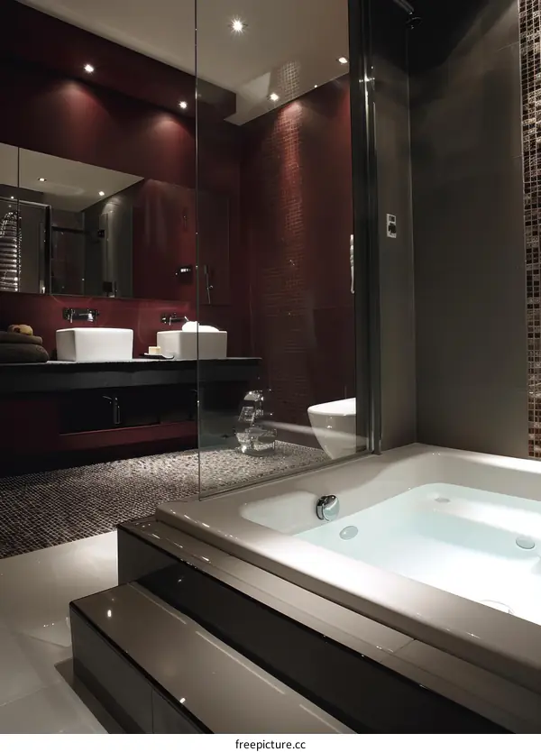 Modern Luxury Bathroom with Jacuzzi Tub