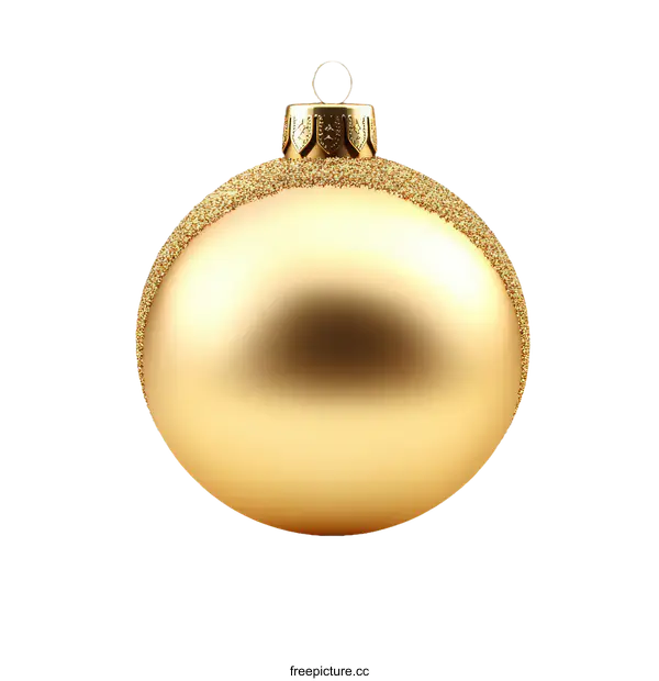 [Transparent Background PNG]Golden Christmas Ornament Decor