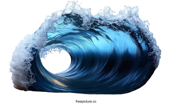 [Transparent Background PNG]Stunning Ocean Wave Capture