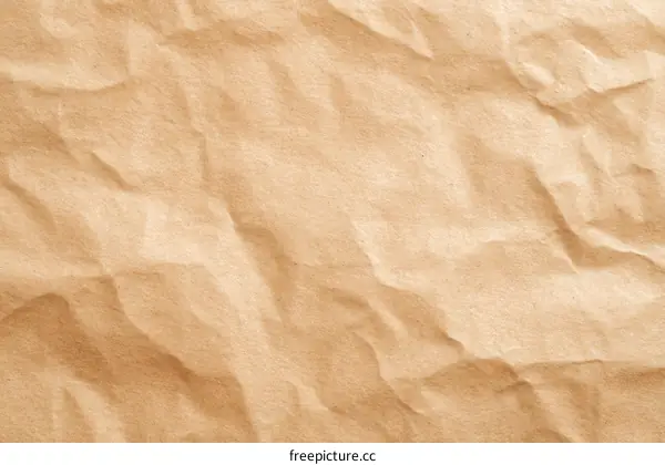 Brown Crumpled Paper Texture Background