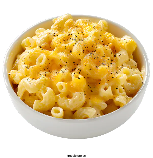 [Transparent Background PNG]Bowl of Macaroni and Cheese