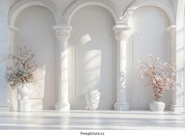 Elegant White Architectural Interior Design