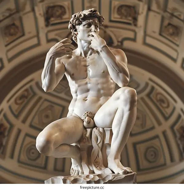 The Marble Statue of David by Michelangelo