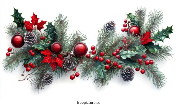 Christmas Decoration Arrangement Illustration