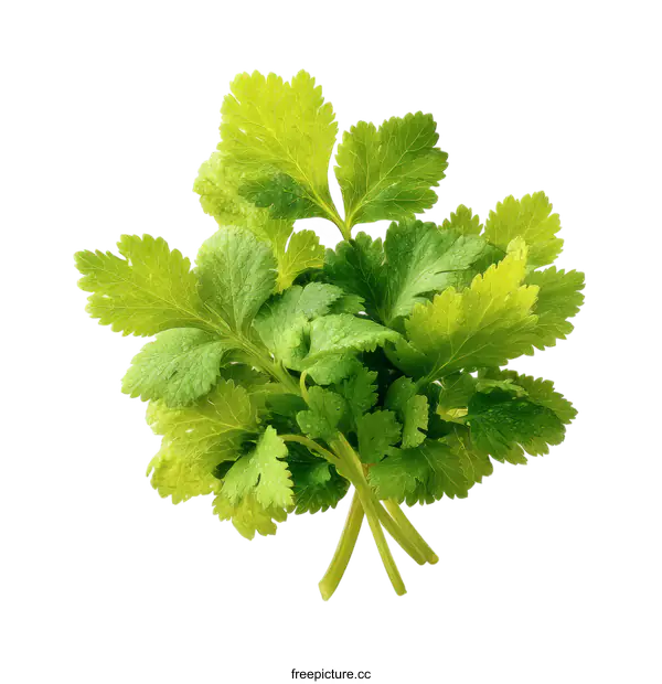 [Transparent Background PNG]Fresh Bunch of Parsley Herbs