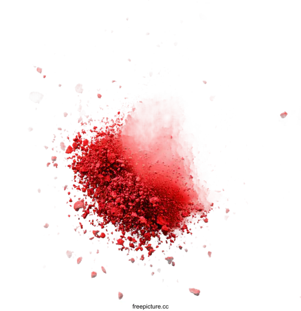 [Transparent Background PNG]Red Powder Explosion Abstract Background