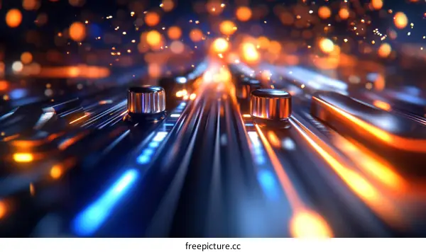 Abstract Futuristic DJ Mixer Control