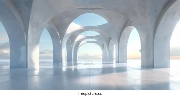 Modern Concrete Archway Architectural Design