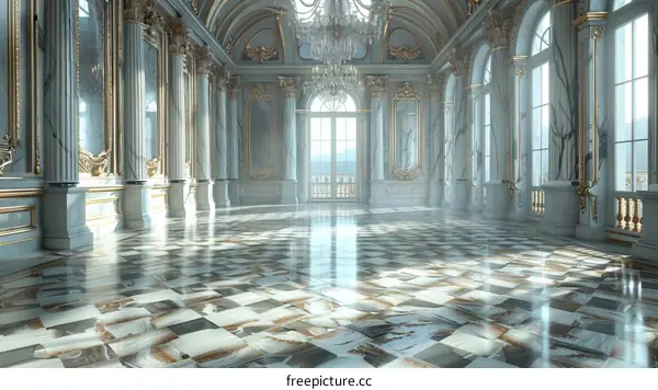 Grand European Luxury Hall Interior