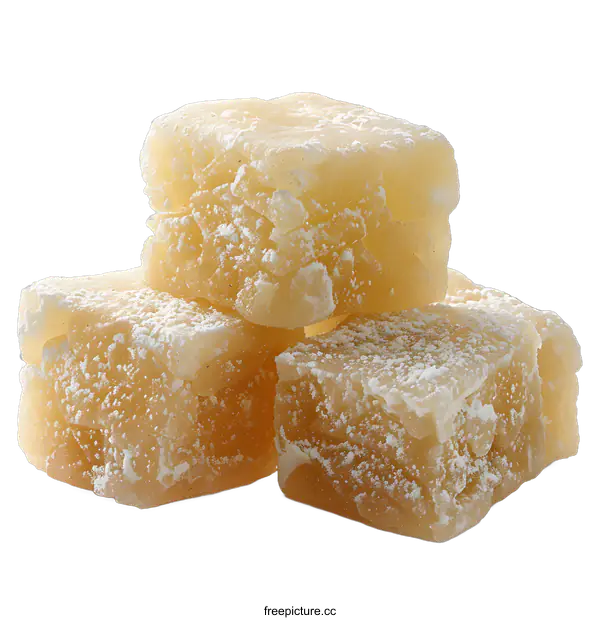 [Transparent Background PNG]Three pieces of rahat lokum