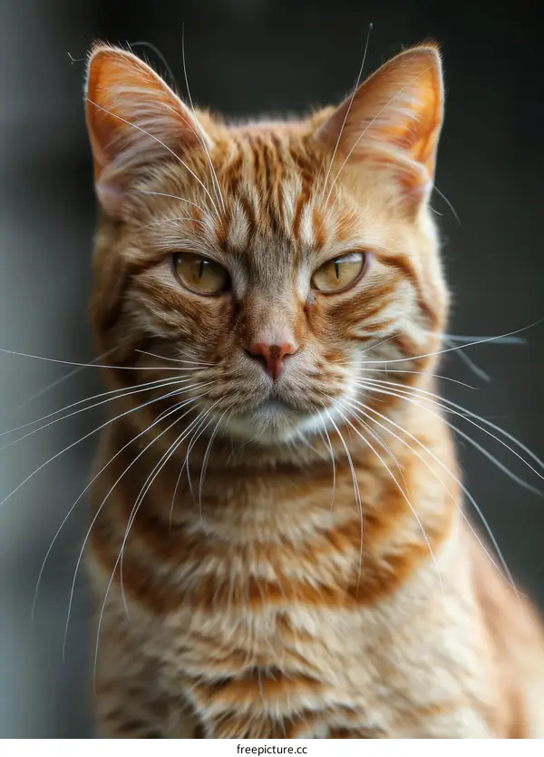 Close up portrait of a ginger cat