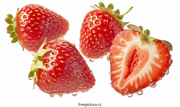 Close up of fresh strawberries