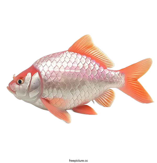[Transparent Background PNG]A 3D rendering of a goldfish