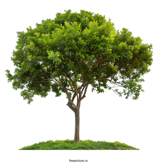 [Transparent Background PNG]Isolated Green Tree With Lush Foliage