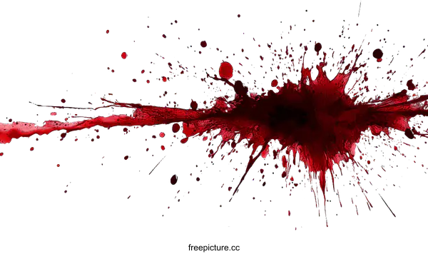 [Transparent Background PNG]Blood Splatter Art Illustration Background